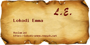 Lokodi Emma névjegykártya