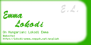 emma lokodi business card